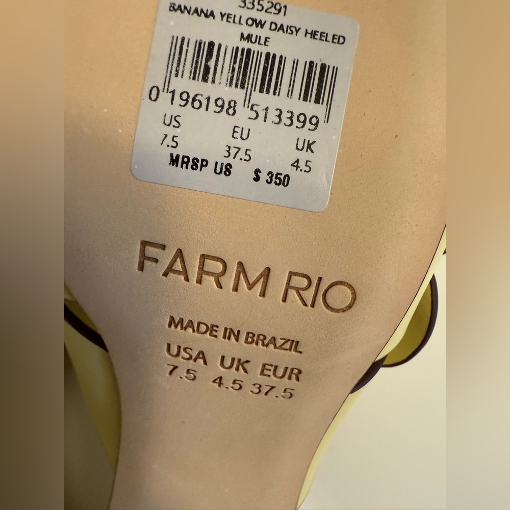 New-Farm Rio
Banana Yellow Daisy Heeled Mule - Picture 13 of 16
